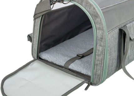 Moderne Trixie-Tasche in Grau-Mint, perfekt für unterwegs