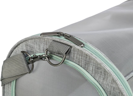 Moderne Trixie-Tasche in Grau-Mint, perfekt für unterwegs