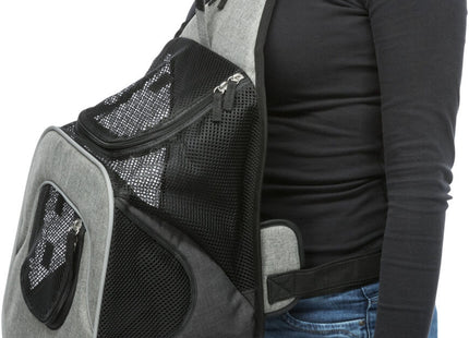 Praktische Trixie Fronttasche in Grau für unterwegs