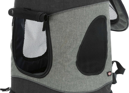 Schwarzer und grauer Trixie Timon Rucksack für unterwegs