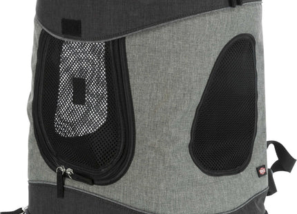 Schwarzer und grauer Trixie Timon Rucksack für unterwegs