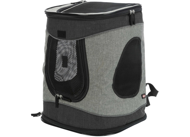 Schwarzer und grauer Trixie Timon Rucksack für unterwegs