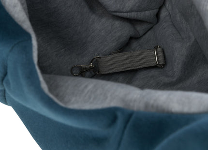 Praktische Trixie Fronttasche in zartem Blau und Hellgrau