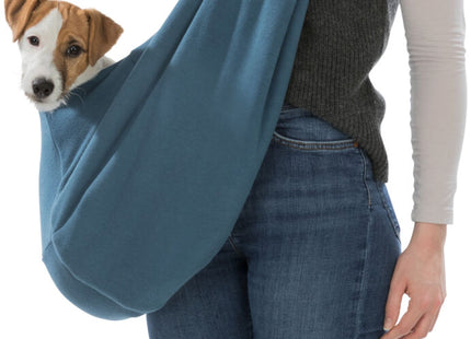 Praktische Trixie Fronttasche in zartem Blau und Hellgrau