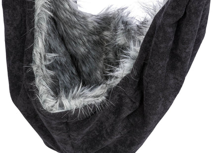 Schwarze und graue Trixie Fronttasche - praktisch und stilvoll für unterwegs