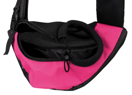 Praktische Trixie Fronttasche in Pink und Schwarz für unterwegs