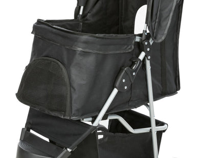 Leichter schwarzer Buggy für kleine Hunde bis 15 kg