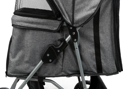 Leichter grauer Buggy für Hunde bis 15 kg