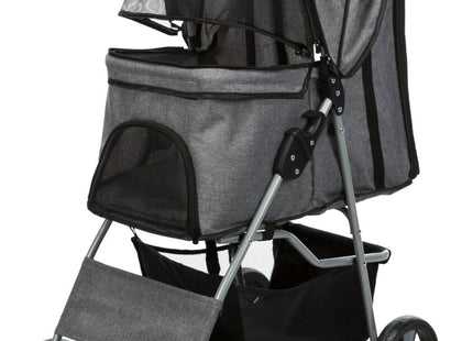 Leichter grauer Buggy für Hunde bis 15 kg