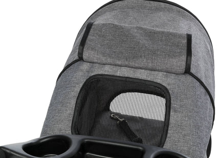 Leichter grauer Buggy für Hunde bis 15 kg