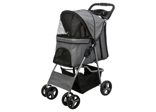 Leichter grauer Buggy für Hunde bis 15 kg