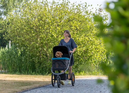 Leichter Trixie Buggy in Schwarz-Petrol für Hunde bis 12,5 kg