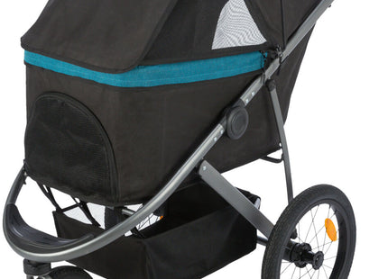Leichter Trixie Buggy in Schwarz-Petrol für Hunde bis 12,5 kg