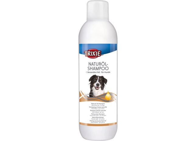Trixie Naturöl-Shampoo 1 l - Pflegendes Shampoo für Hunde mit natürlichen Ölen