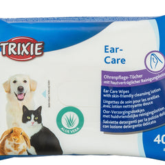 Trixie Ohrenpflege-Tücher, 40 Stk. - Reinigungstücher für die Ohrenpflege von Haustieren