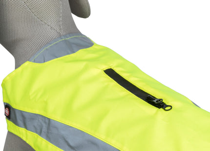 Sicherheitsweste für Hunde in leuchtendem Gelb