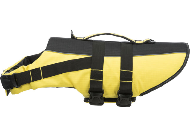 Schwimmweste für Hunde in Gelb-Schwarz, ideal für sicheres Schwimmen