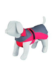 Roter und grauer Regenmantel für Hunde von Trixie - Lorient Kollektion