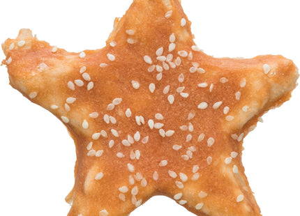 Trixie Denta Fun Chicken Star Leckerli für Hunde, 9 cm lang und 30 g schwer