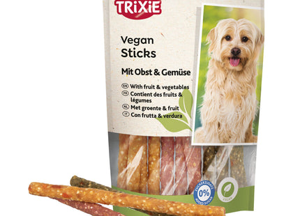 Trixie Vegan Sticks mit Obst und Gemüse, 100 g - Leckere vegane Snacks für Hunde