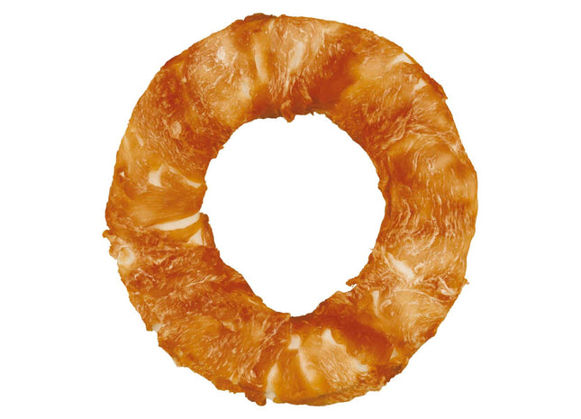 Trixie Denta Fun Kauring Huhn - Zahnpflege für Hunde, Spielzeug in Ringform mit Huhngeschmack, ideal für die Zahngesundheit und zur Unterhaltung