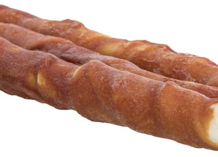 Trixie Denta Fun Duck Chewing Rolls, 3 Stk., 250 g, 28 cm - Leckere Enten-Kaustangen für die Zahnpflege von Hunden