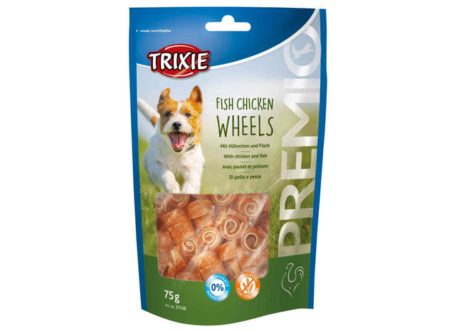 Trixie PREMIO Fish Chicken Wheels - Hundesnack, 75g, 6 Stück