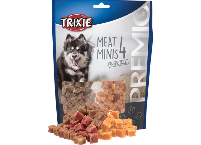 Trixie PREMIO 4 Meat Minis - Hundesnacks, gemischt Fleisch