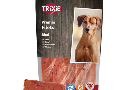 Trixie PREMIO Filets Rind 80g - Leckere Rindfleisch Filets für Hunde, 80g Packung