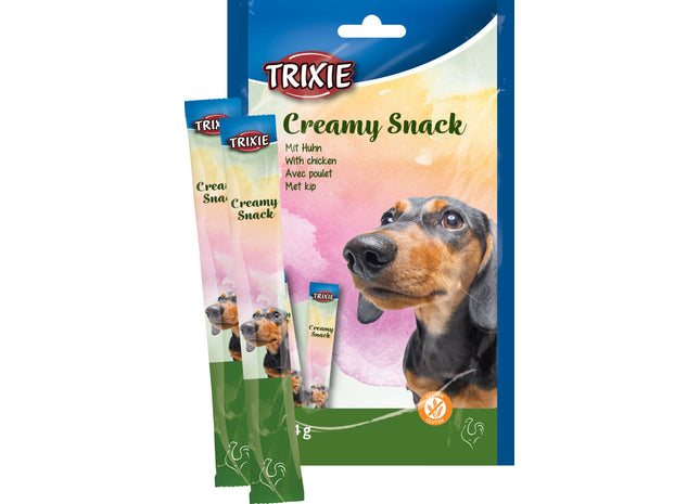 Trixie Creamy Snack mit Huhn 5x14 g - Leckere Belohnung für Katzen mit hochwertigen Zutaten