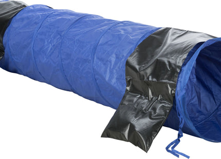 Agility-Tunnel für Hunde in Dunkelblau, robustes Nylonmaterial