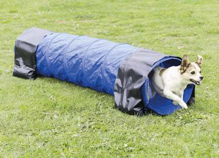 Agility-Tunnel für Hunde in Dunkelblau, robustes Nylonmaterial