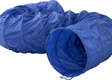 Agility-Tunnel für Hunde in Dunkelblau, robustes Nylonmaterial