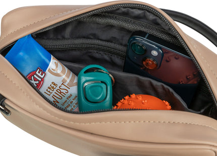 Praktische Gassitasche in Cappuccino-Farbe für unterwegs