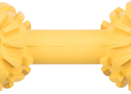 Trixie Hantel mit Schelle aus Naturgummi, 17 cm - hochwertiges Hundespielzeug für aktives Spiel und Training
