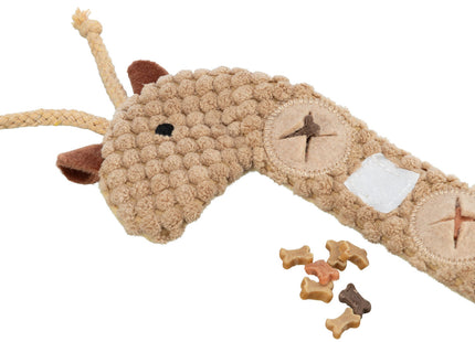 Trixie Snack Giraffe Plüsch 50 cm - niedliches Spielzeug für Hunde und Katzen, ideal zum Verstecken von Leckerlis