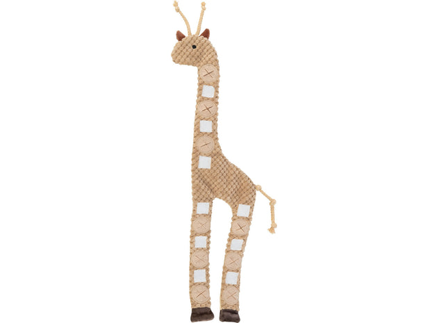 Trixie Snack Giraffe Plüsch 50 cm - niedliches Spielzeug für Hunde und Katzen, ideal zum Verstecken von Leckerlis