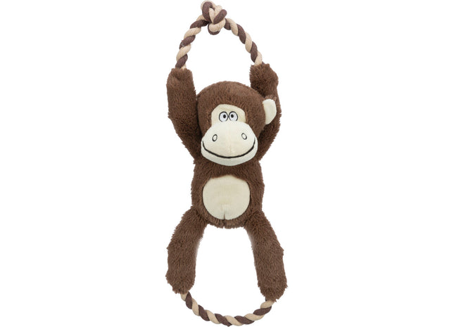 Plüsch Affe von Trixie mit Tau, 40 cm - niedliches und langlebiges Spielzeug für Hunde