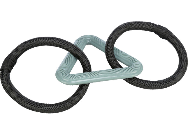 Trixie Dreieck mit Tauringen CityStyle aus TPR 44 cm - hochwertiges Katzenspielzeug mit Ringen für stundenlangen Spielspass