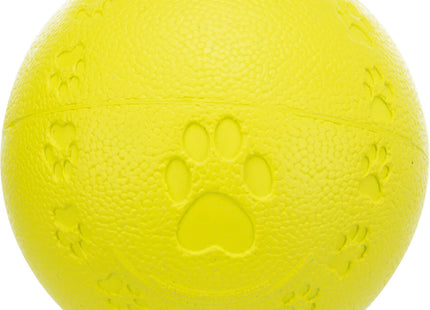 Quietschende gelbe Naturgummi-Ball von Trixie für stundenlangen Spielspass