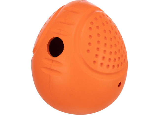 Orange Snack-Ei aus Naturgummi von Trixie für gesunde Belohnungen