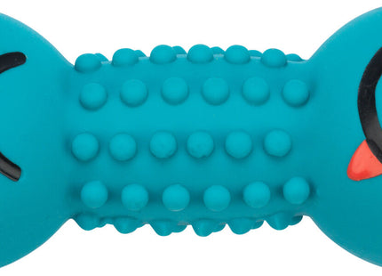 Trixie Smiley-Hantel aus Latex, 19 cm - lustiges Hundespielzeug mit Smiley-Gesicht für stundenlangen Spielspass