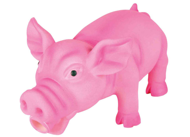 Trixie Latex-Schwein mit Originalstimme - niedliches Spielzeug für Hunde