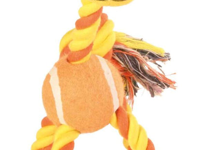 Trixie Plüsch Tier mit Tau und Tennisball, 28 cm, 3 Stück