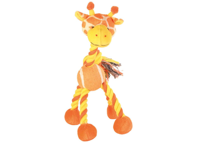 Trixie Plüsch Tier mit Tau und Tennisball, 28 cm, 3 Stück