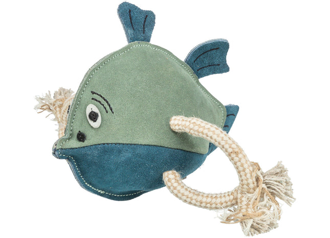 Trixie Fisch mit Tau - Leder, 28 cm