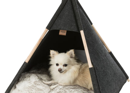 Trixie Kuschelhöhle Tipi - Filz, anthrazit, 55x65x55 cm