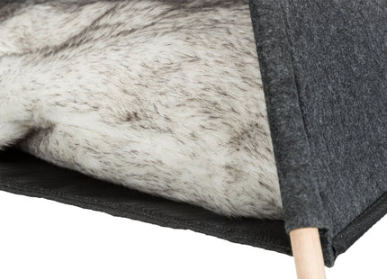 Trixie Kuschelhöhle Tipi - Filz, anthrazit, 55x65x55 cm