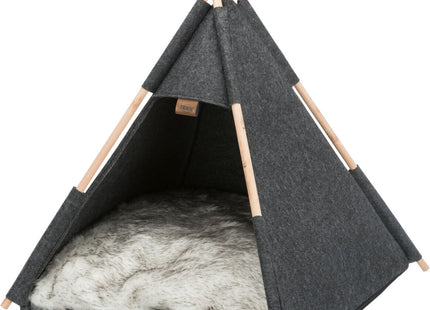 Trixie Kuschelhöhle Tipi - Filz, anthrazit, 55x65x55 cm