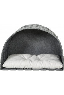 Trixie Kuschelhöhle Lennie – graue Katzenhöhle filz